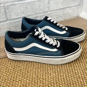 Vans Black and Blue Sneakers